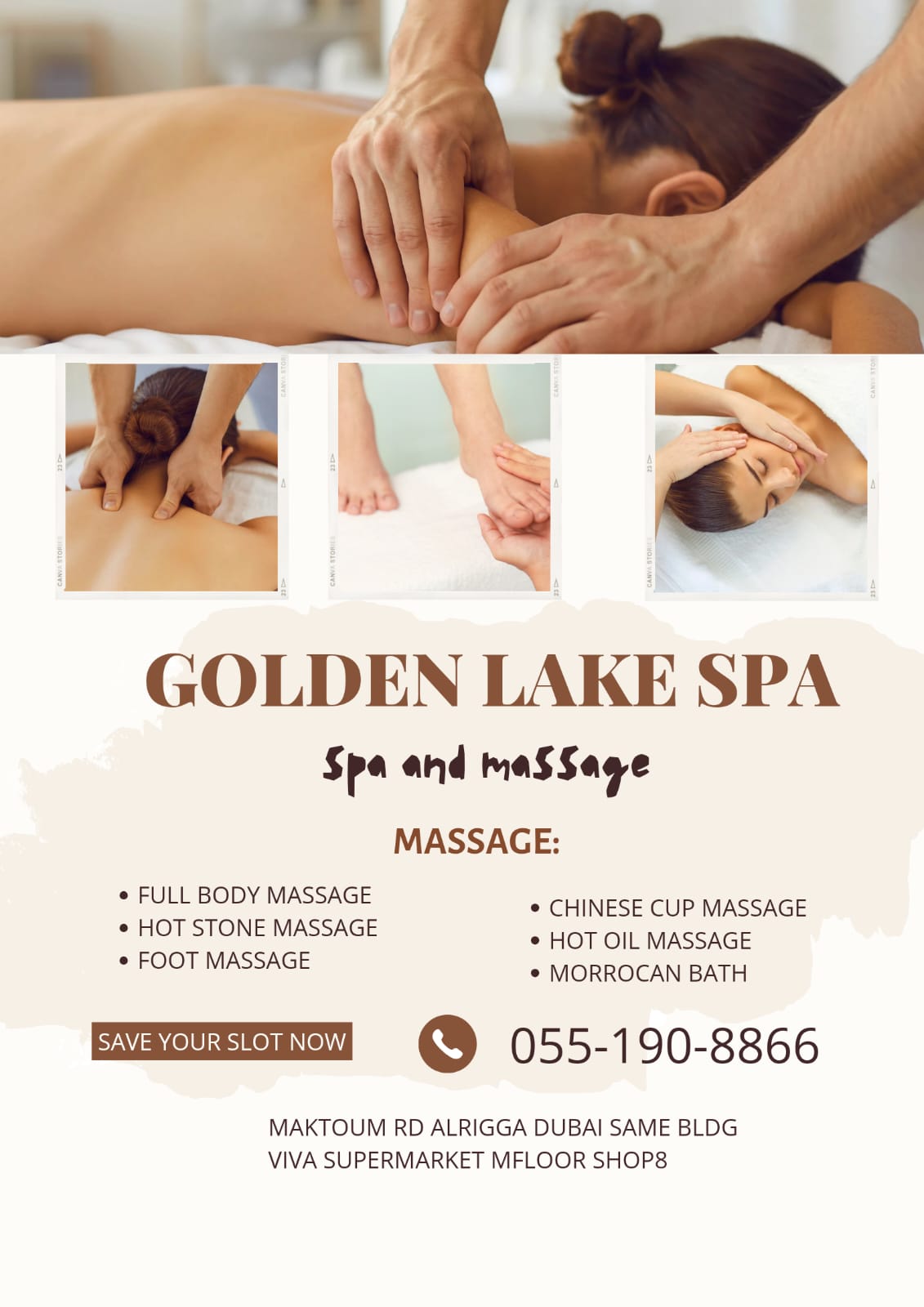 Golden Lake Spa Massage in Dubai