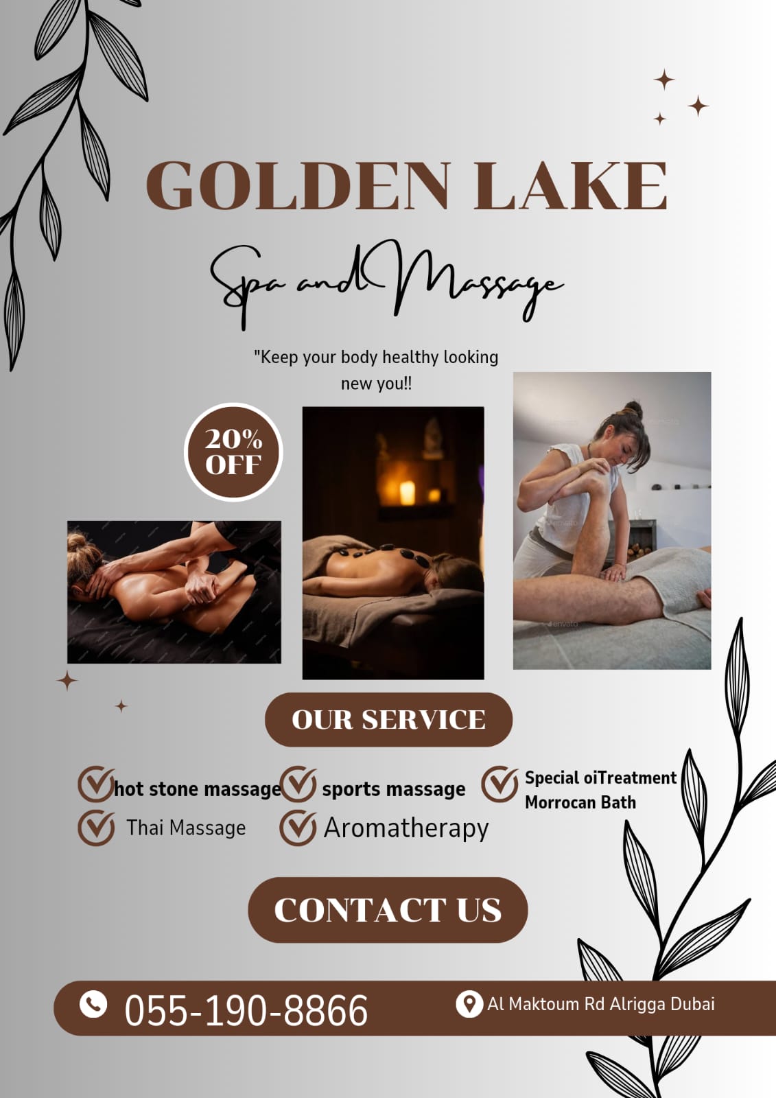 Golden Lake Spa Massage in Dubai