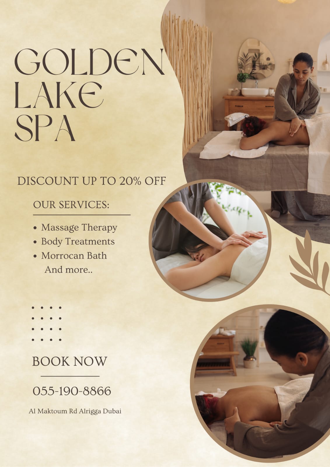 Golden Lake Spa Massage in Dubai