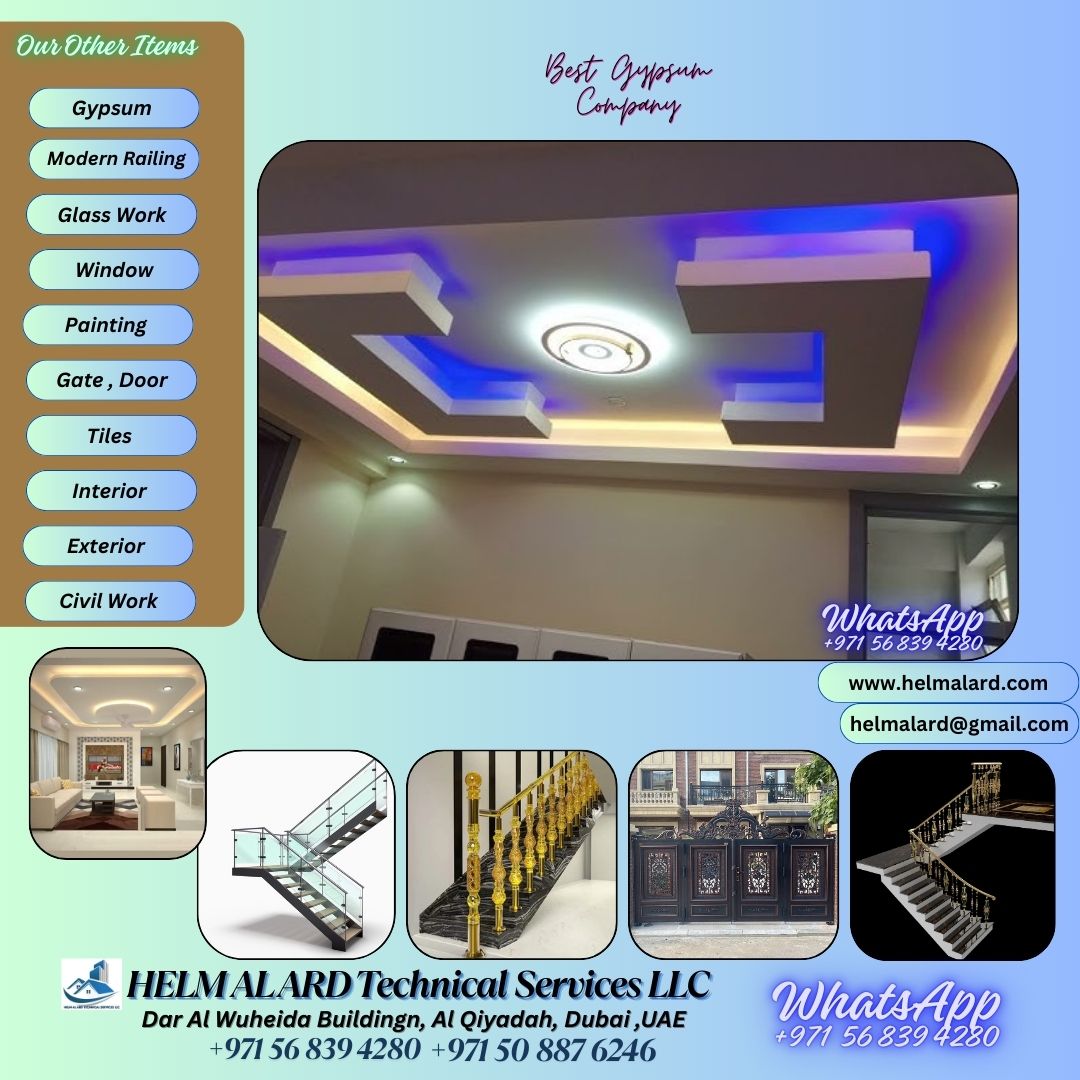 Commercial,residencial Gypsum Work Company In Sharjah,dubai,uae