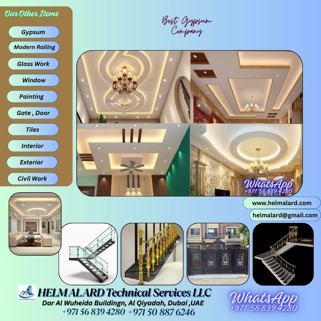 Commercial,residencial Gypsum Work Company In Sharjah,dubai,uae