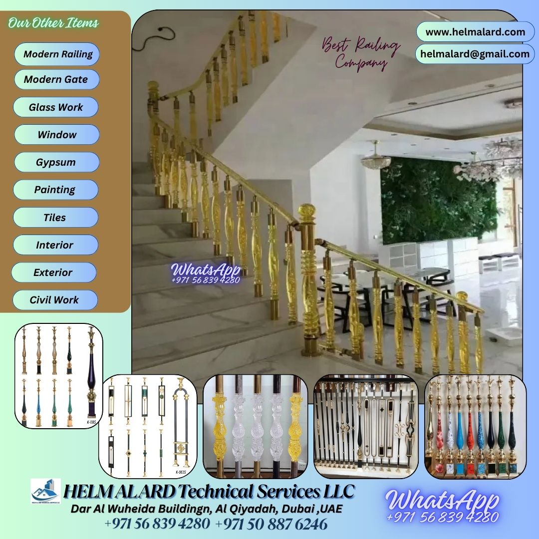 Staircase Glass Installation In Villa And Apartment Dubai