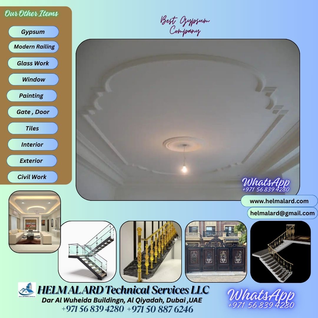 Commercial,residencial Gypsum Work Company In Sharjah,dubai,uae