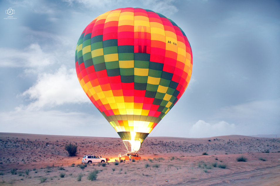 Hot Air Balloon Ride Over The Desert Of Dubai