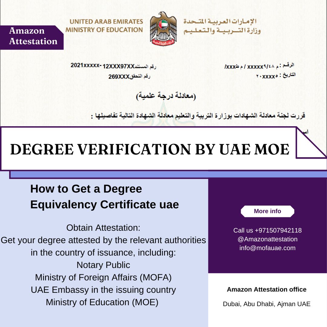 Degree Verification By Uae Moe And Golden Visa Services