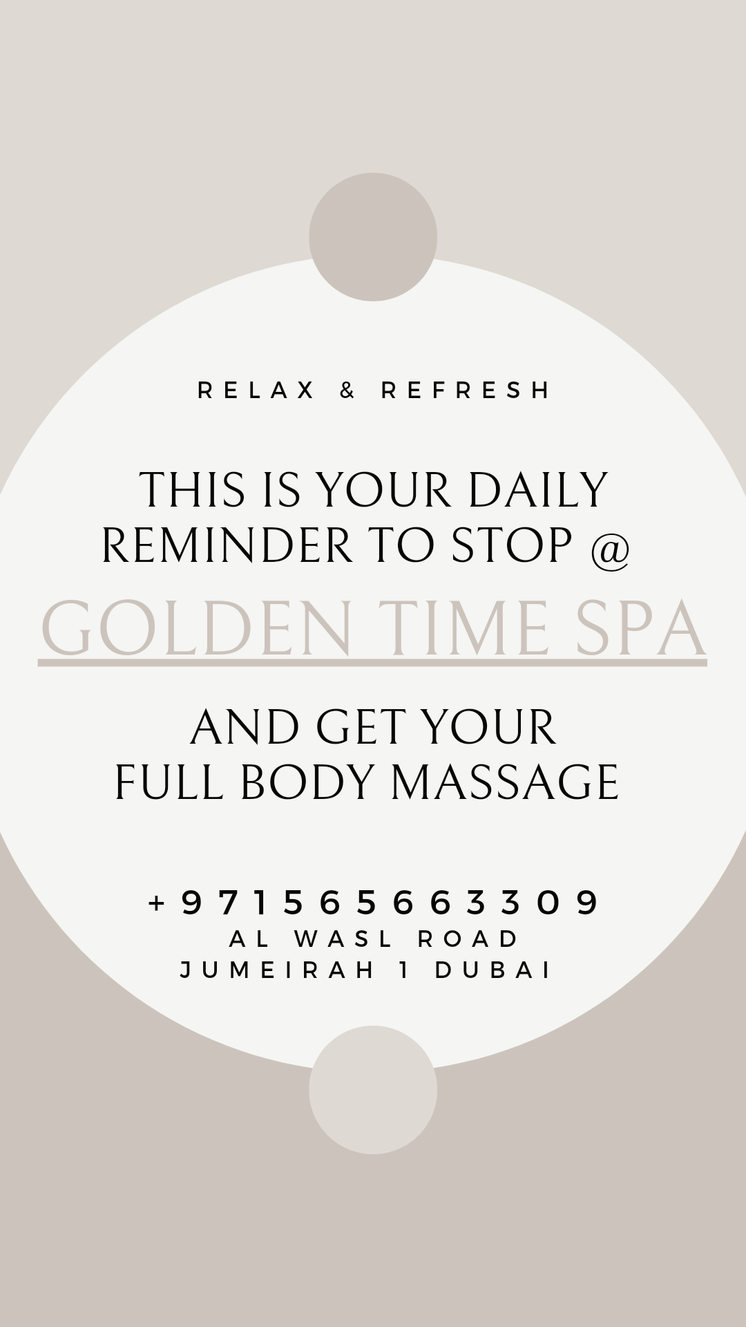 Golden Time Spa in Dubai