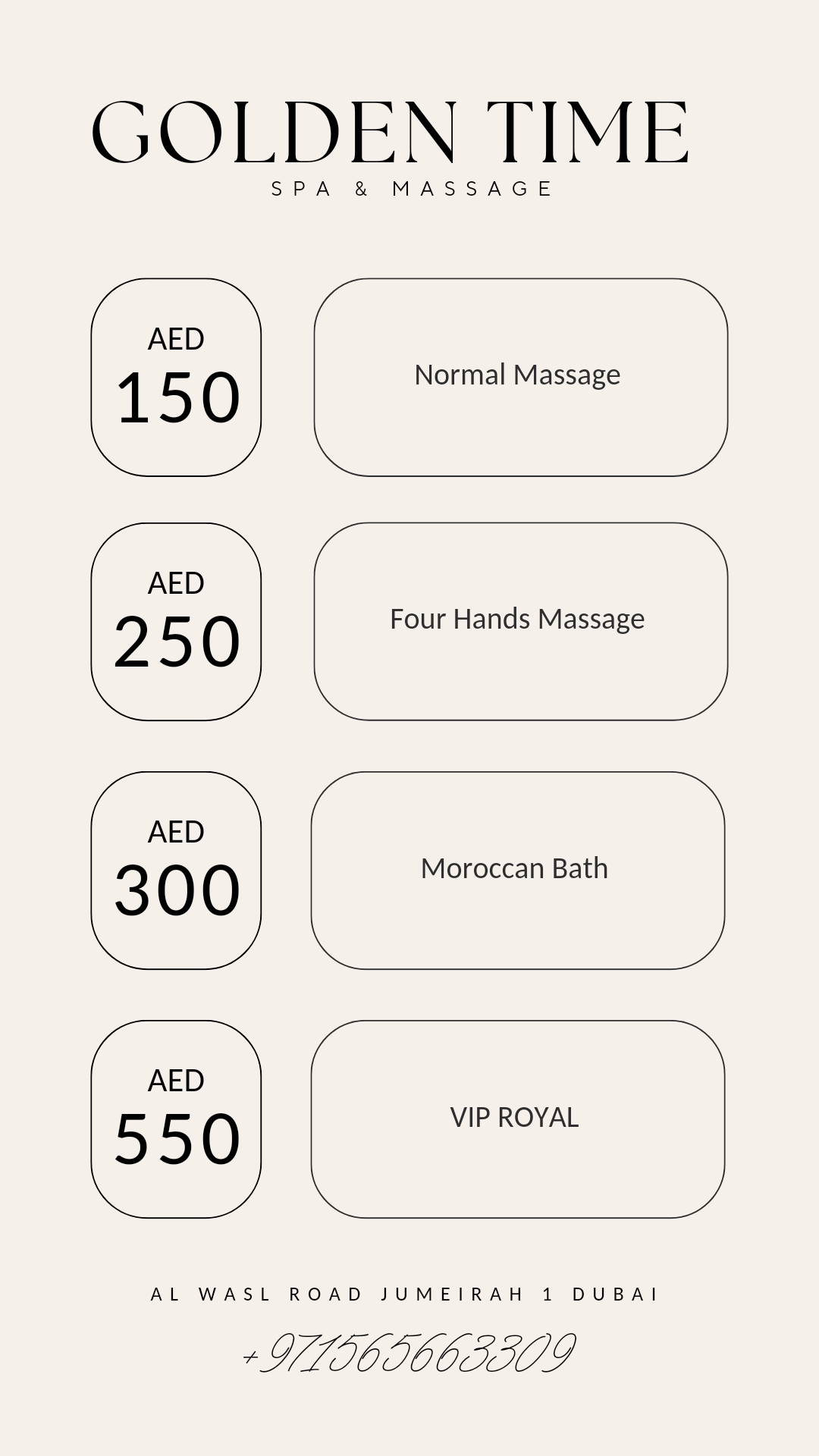 Golden Time Spa in Dubai