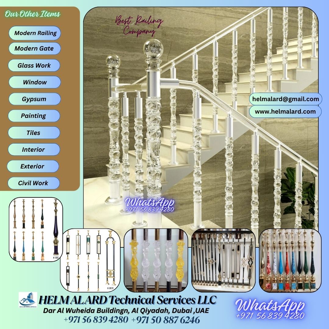Staircase Glass Installation In Villa And Apartment Dubai