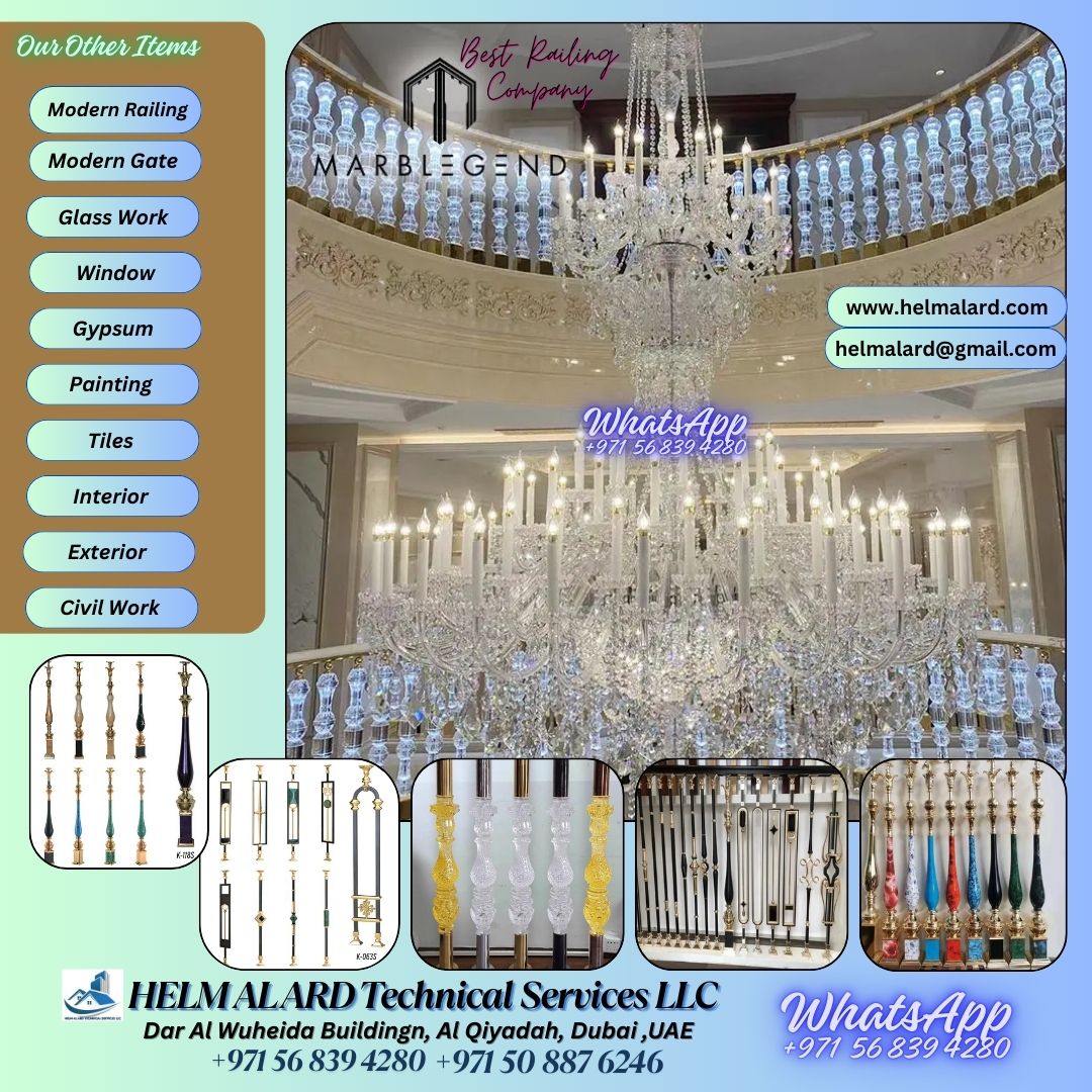 Staircase Glass Installation In Villa And Apartment Dubai