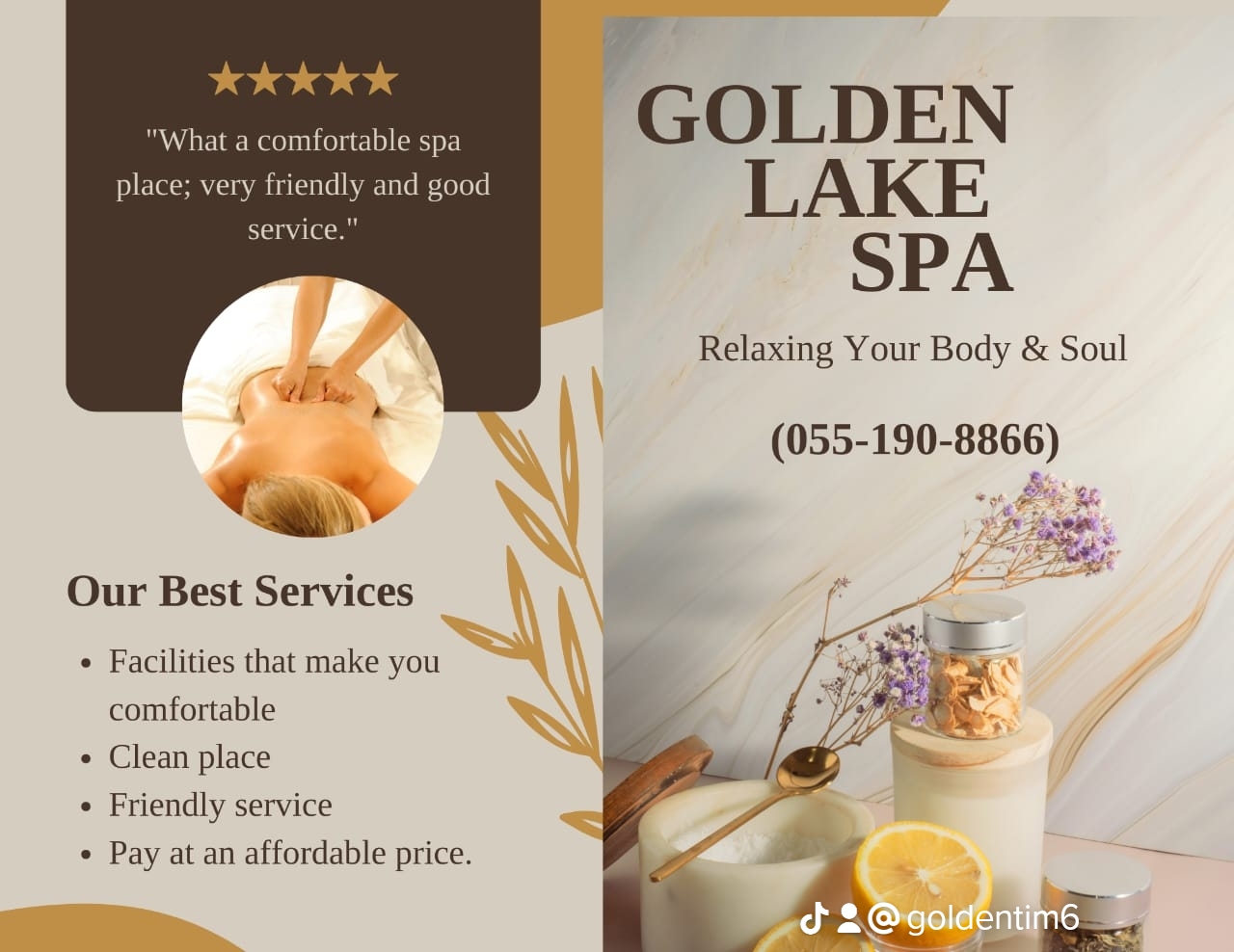 Golden Lake Spa Massage in Dubai