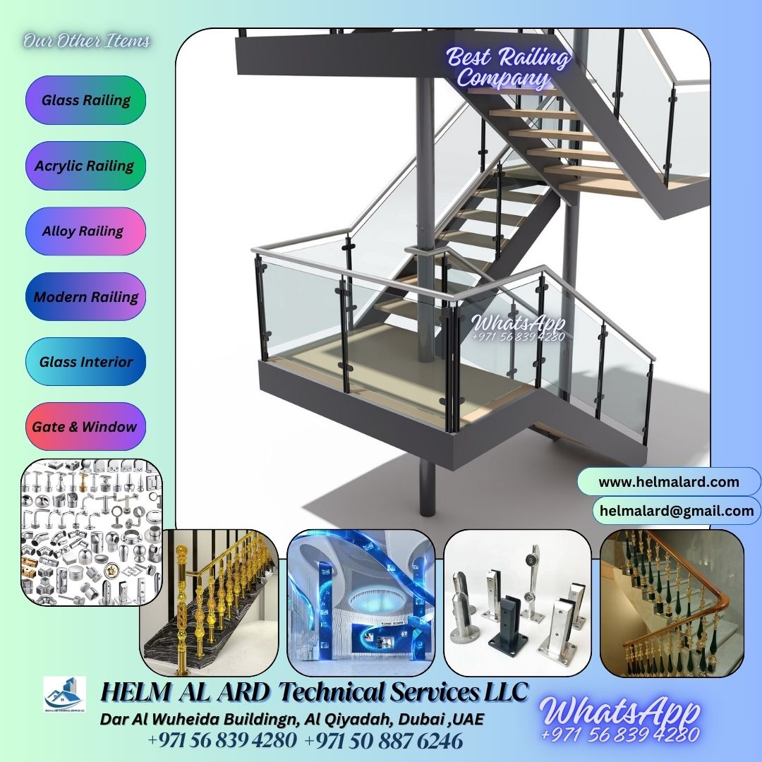 Staircase Glass Installation In Villa And Apartment Dubai