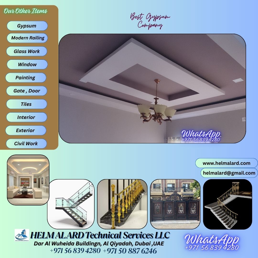 Gypsum Work Company In Sharjah,dubai,uae