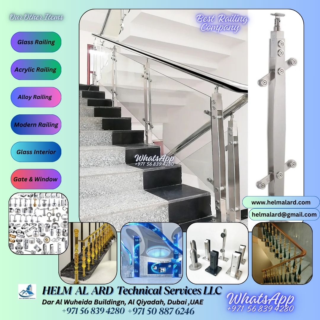 Staircase Glass Installation In Villa And Apartment Dubai