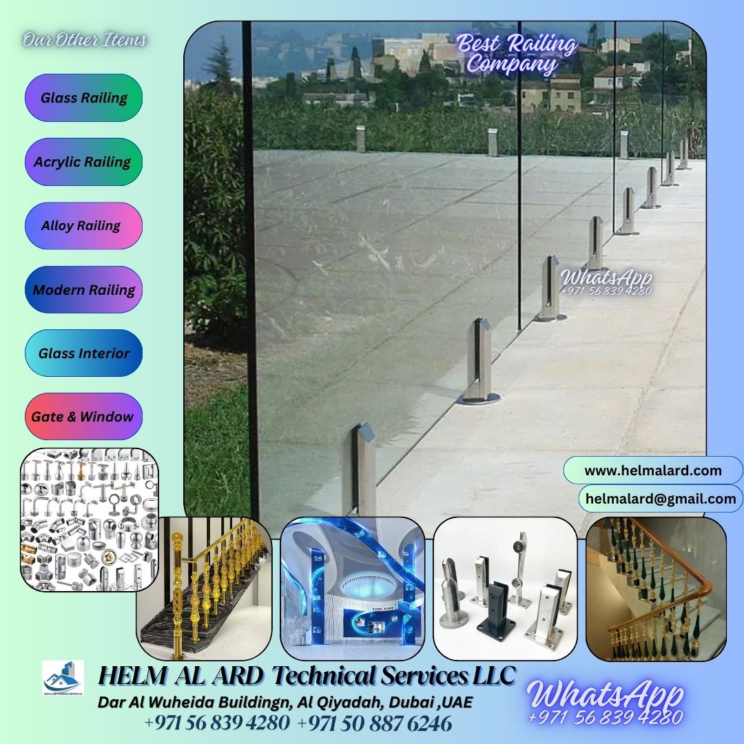 Staircase Glass Installation In Villa And Apartment Dubai
