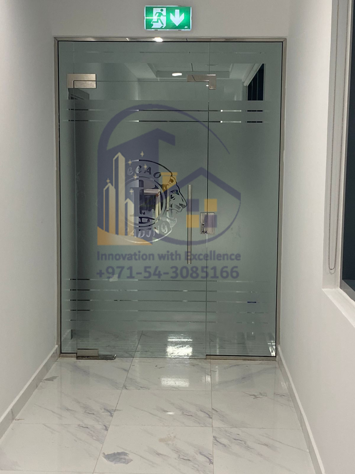 Sliding Glass Door Office Partition in Dubai