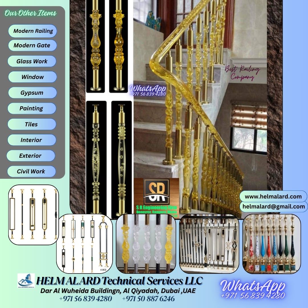 Staircase Glass Installation In Villa And Apartment Dubai