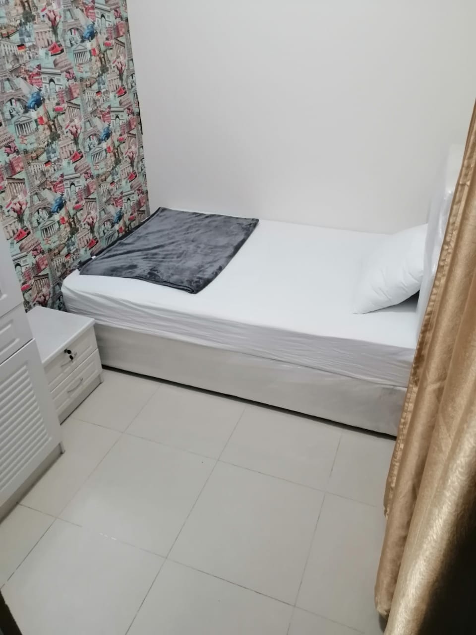 Close Partition Inside Master Bedroom With Private Balcony And Sharing Full Bathroom