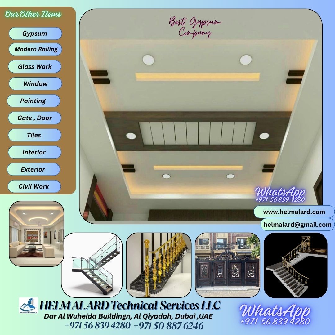 Commercial,residencial Gypsum Work Company In Sharjah,dubai,uae