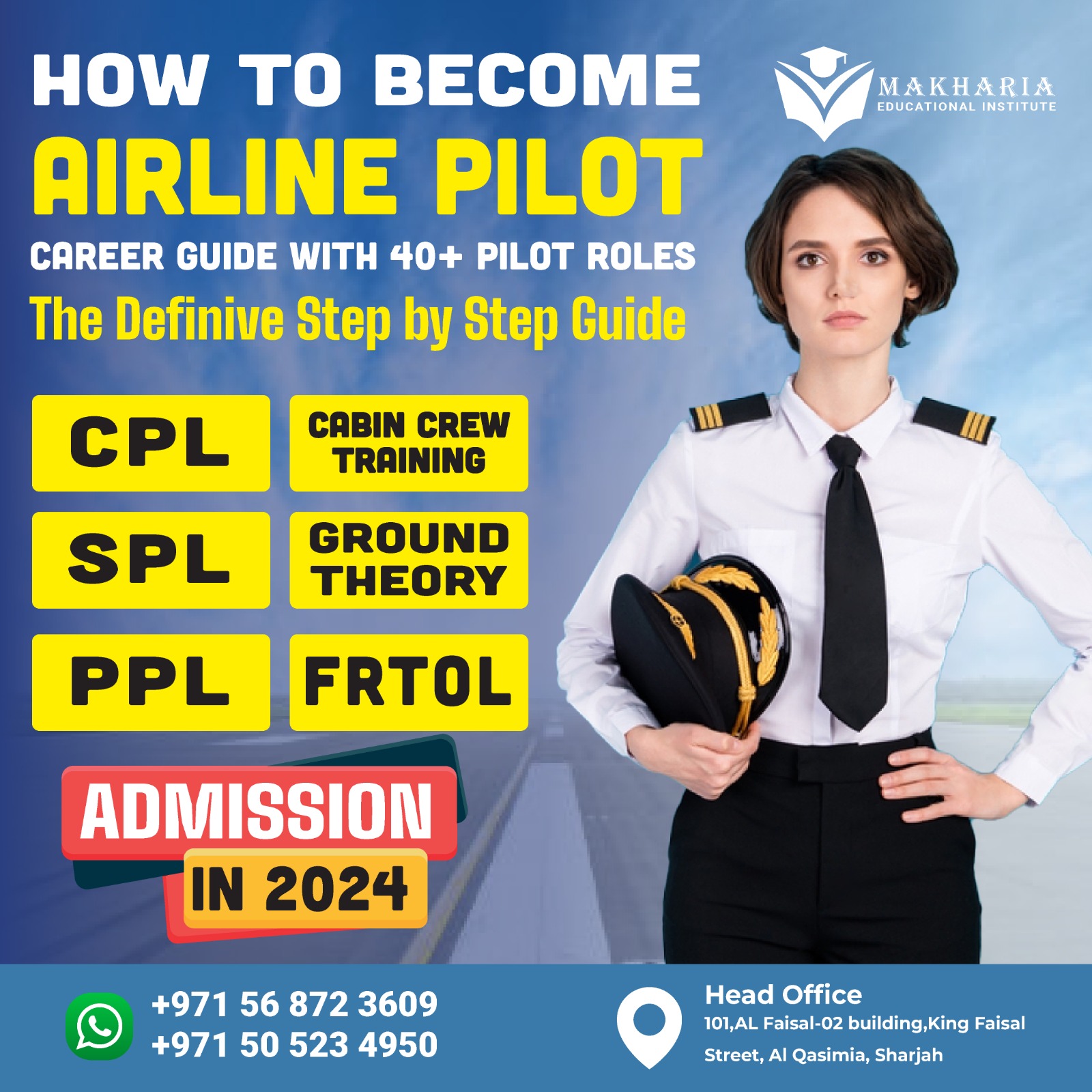 Become An Airline Pilot With Makharia +971 56 872 3609