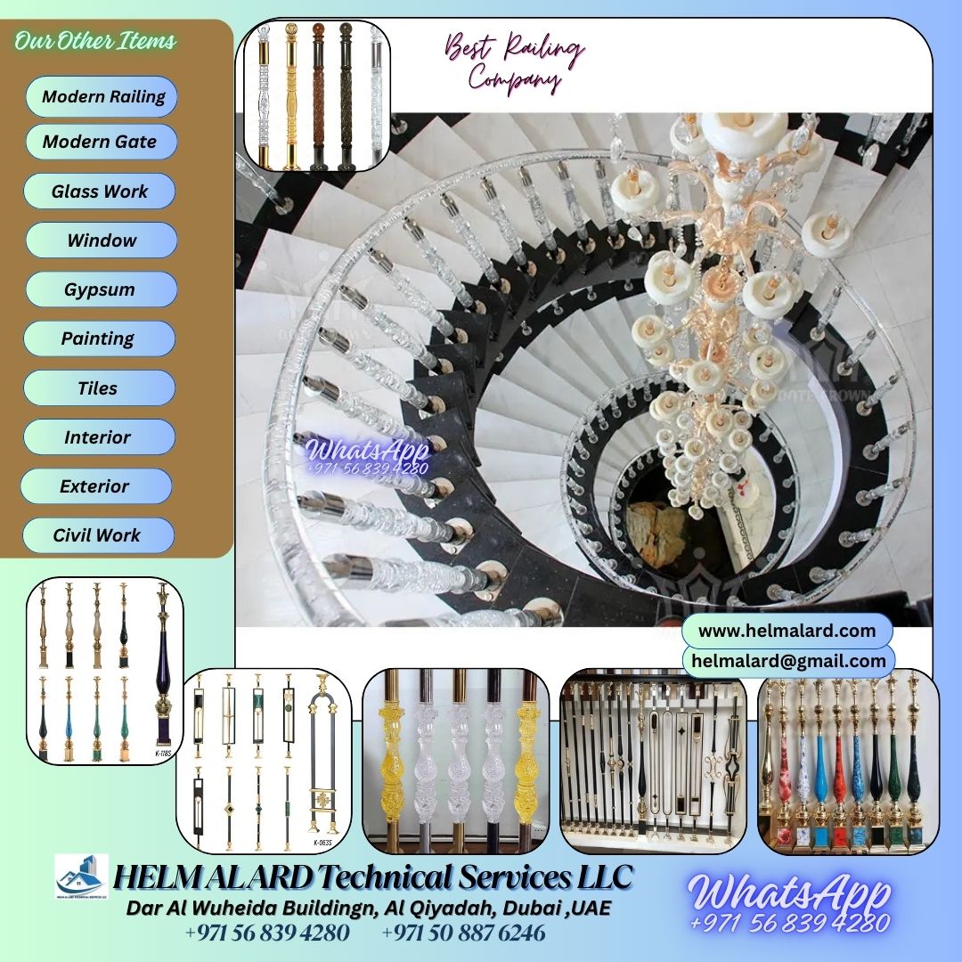 Staircase Glass Installation In Villa And Apartment Dubai