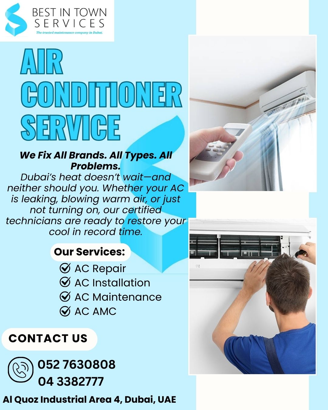 Ac Servicing And Repairing in Dubai