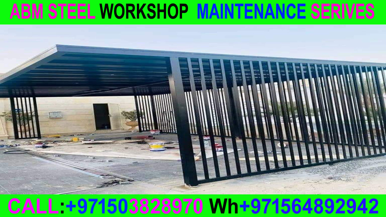 Aluminum Main Gate Fixing Contractor In Ajman , Dubai, Sharjah