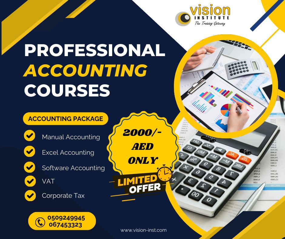 Accounting Course At Vision Institute Call 05092499445