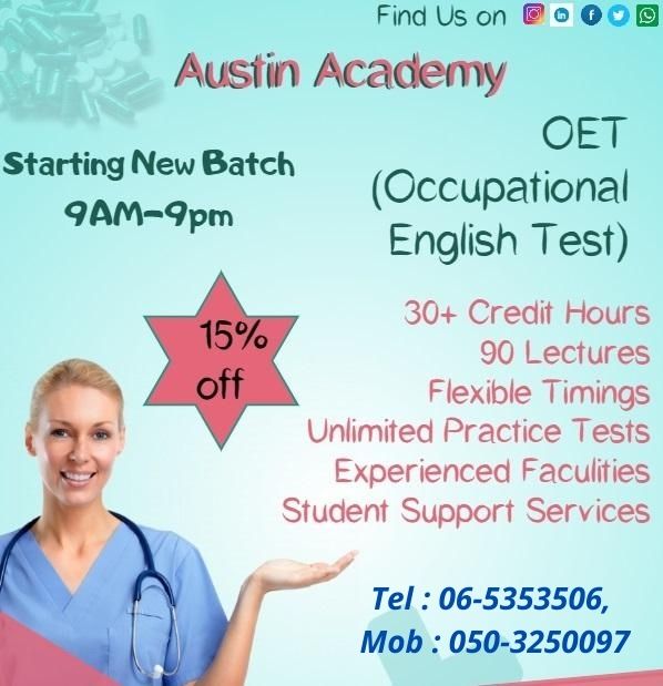 Oet Training In Sharjah With Best Offer Call 0502870097