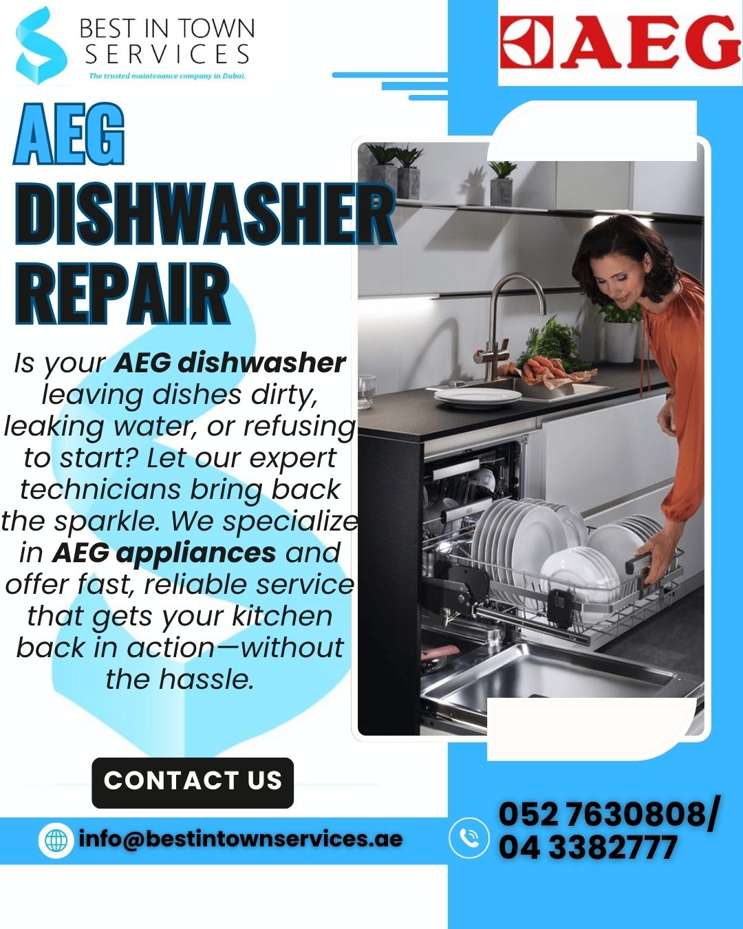 Aeg Dishwasher Repair Services in Dubai