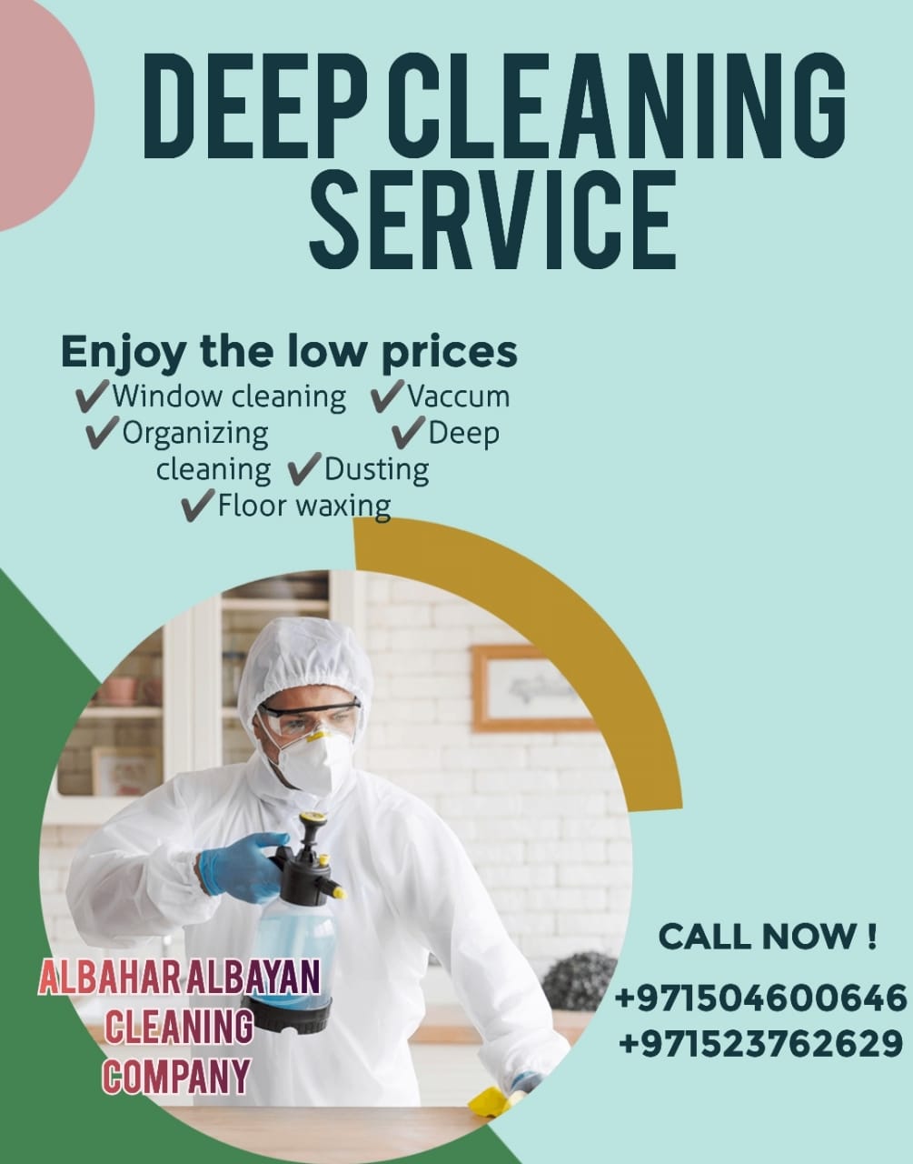 Today Cleaning Your Please in Dubai