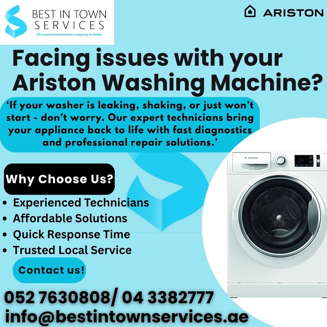 Ariston Washing Machine Repair Services in Dubai