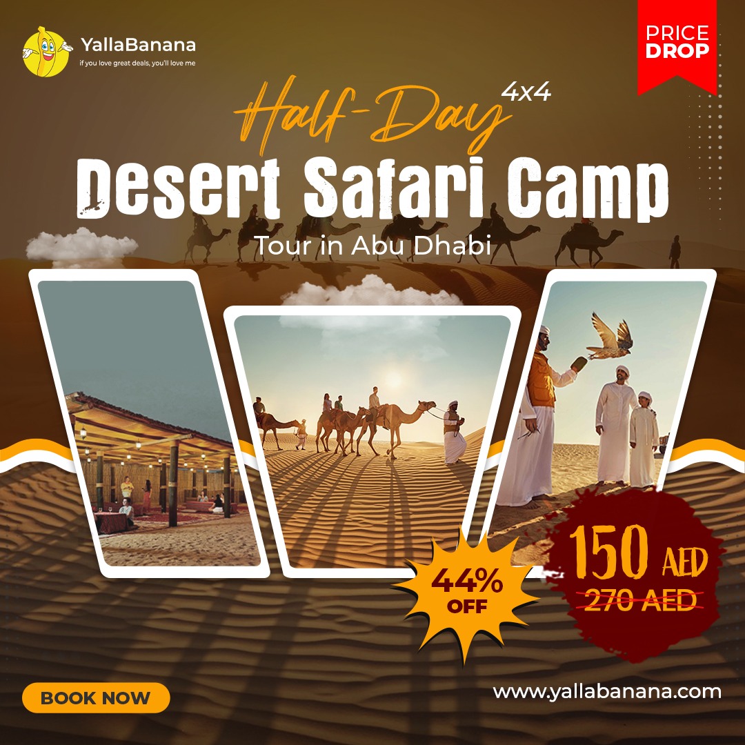 Half Day Desert Safari Camp Tour In Abu Dhabi