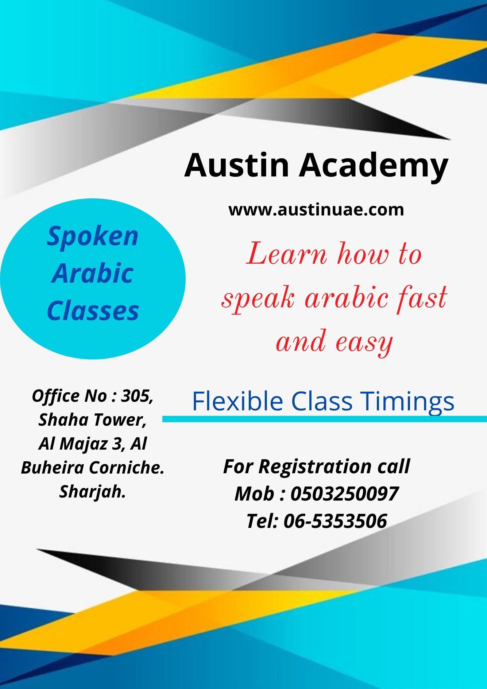 Spoken Arabic Classes In Sharjah With Great Offers 0503250097