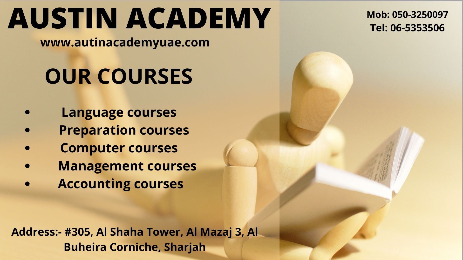 Austin Academy In Sharjah Call 0503250097