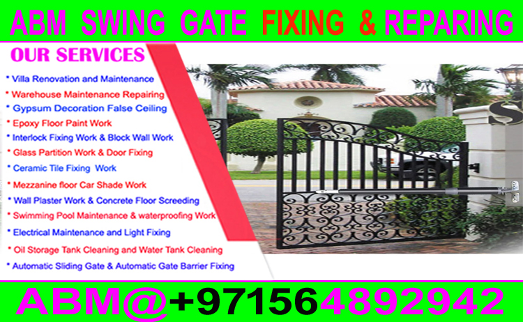 Swing Gate Opener Fixing Company Dubai Ajman Sharjah