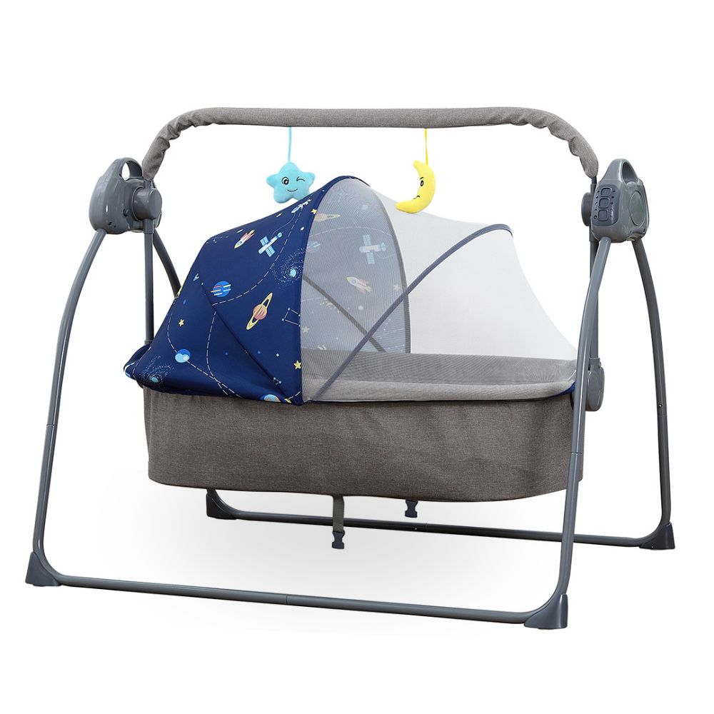 Stylish Baby Cradle In Gray Tone Perfect For Your Nursery