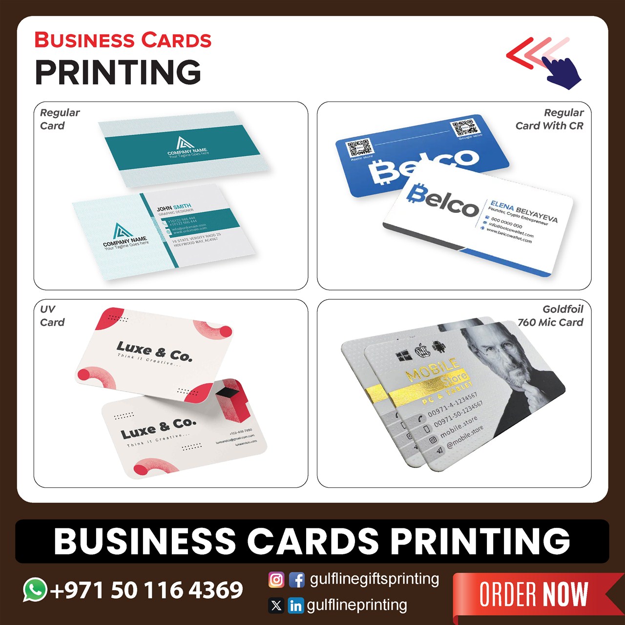 Executive Business Cards Printing in Dubai