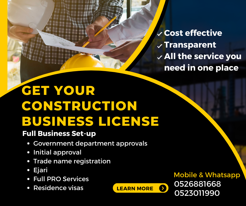 Start Your Own Contracting Business in Dubai