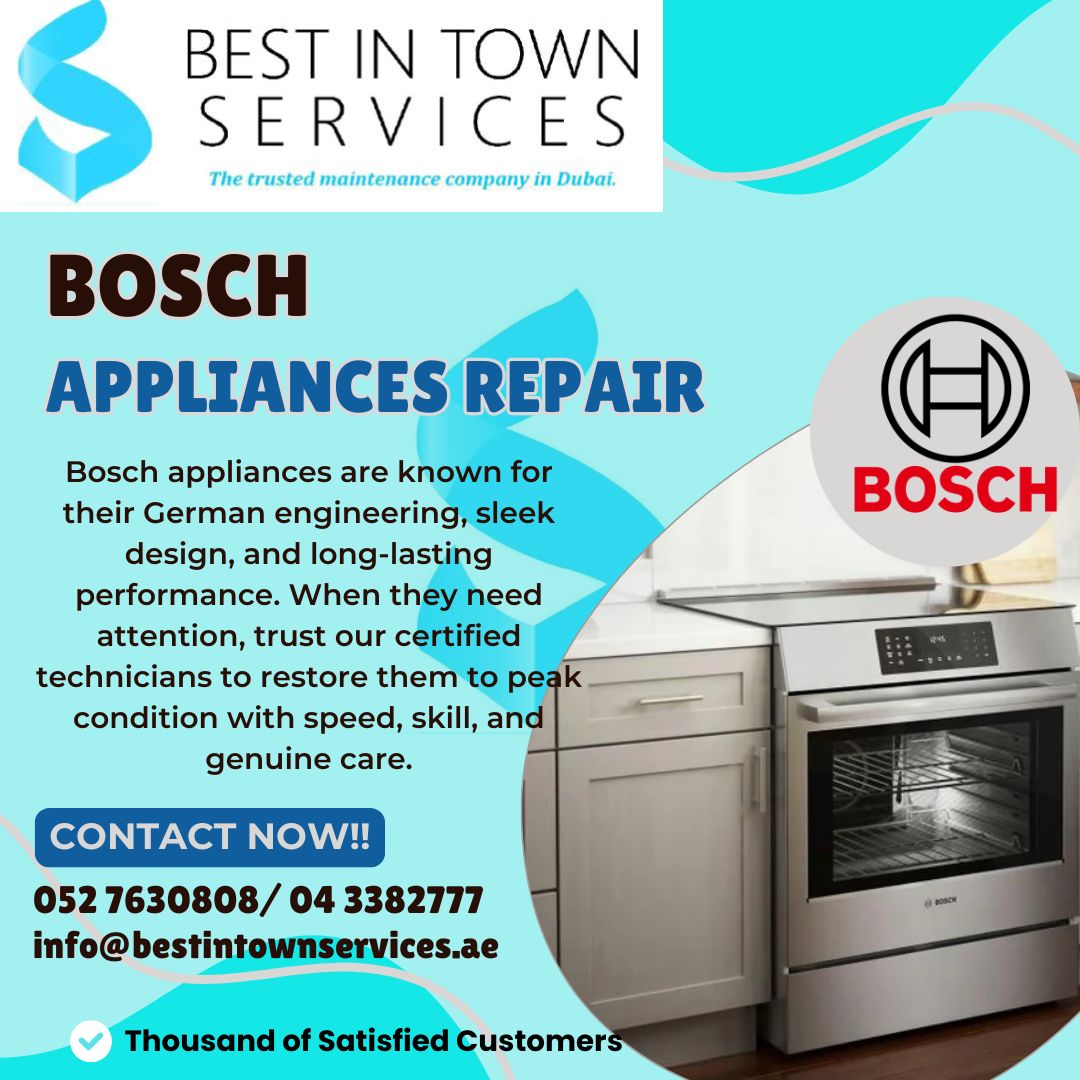Bosch Home Appliances Repair Services in Dubai