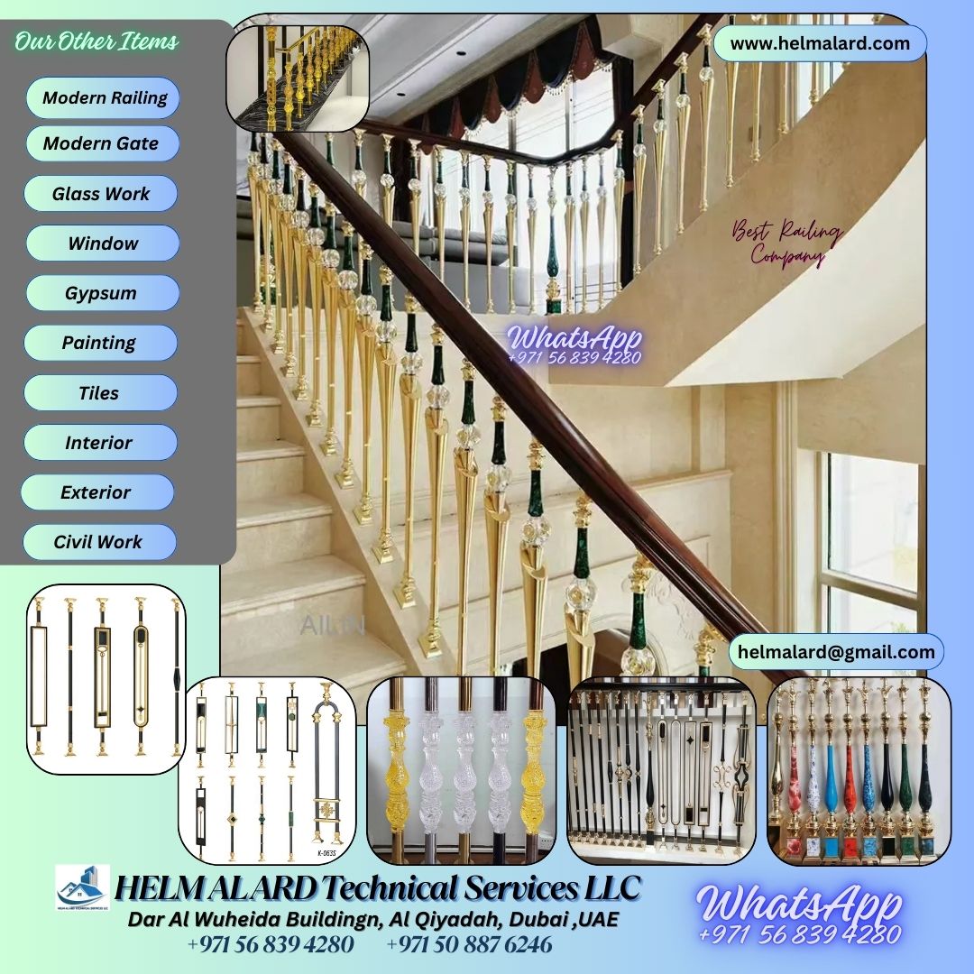 Stair Railing, Railing, Aluminum Railing, in Dubai