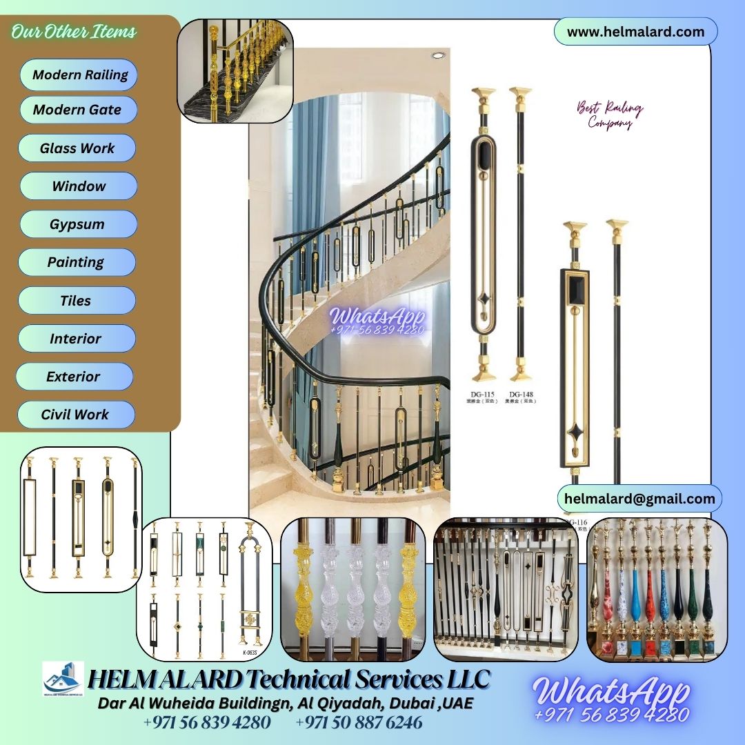 Stair Railing, Railing, Aluminum Railing, in Dubai