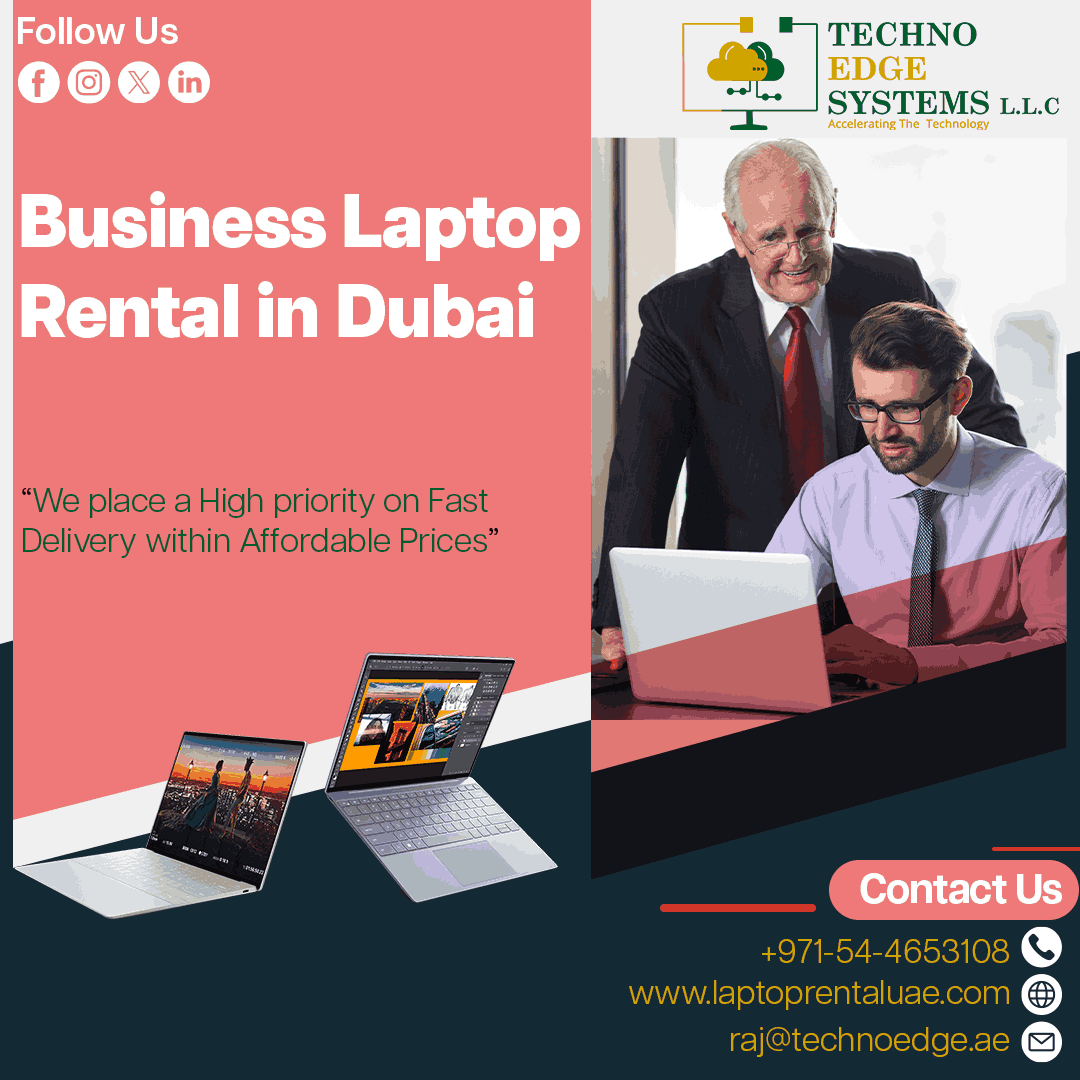 Techno Edge Systems Provide Top BRanded Laptops For Rent In Dubai