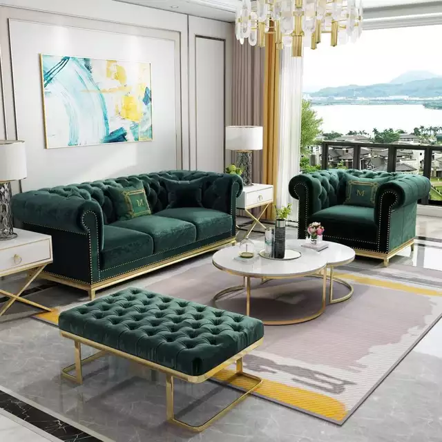 Sofa Set With Ottoman for Sale in Dubai