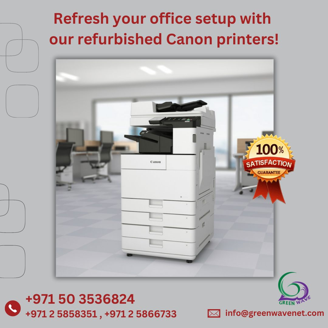 Canon Printer Services In Abu Dhabi Green Wave Information Technology Network Services Llc