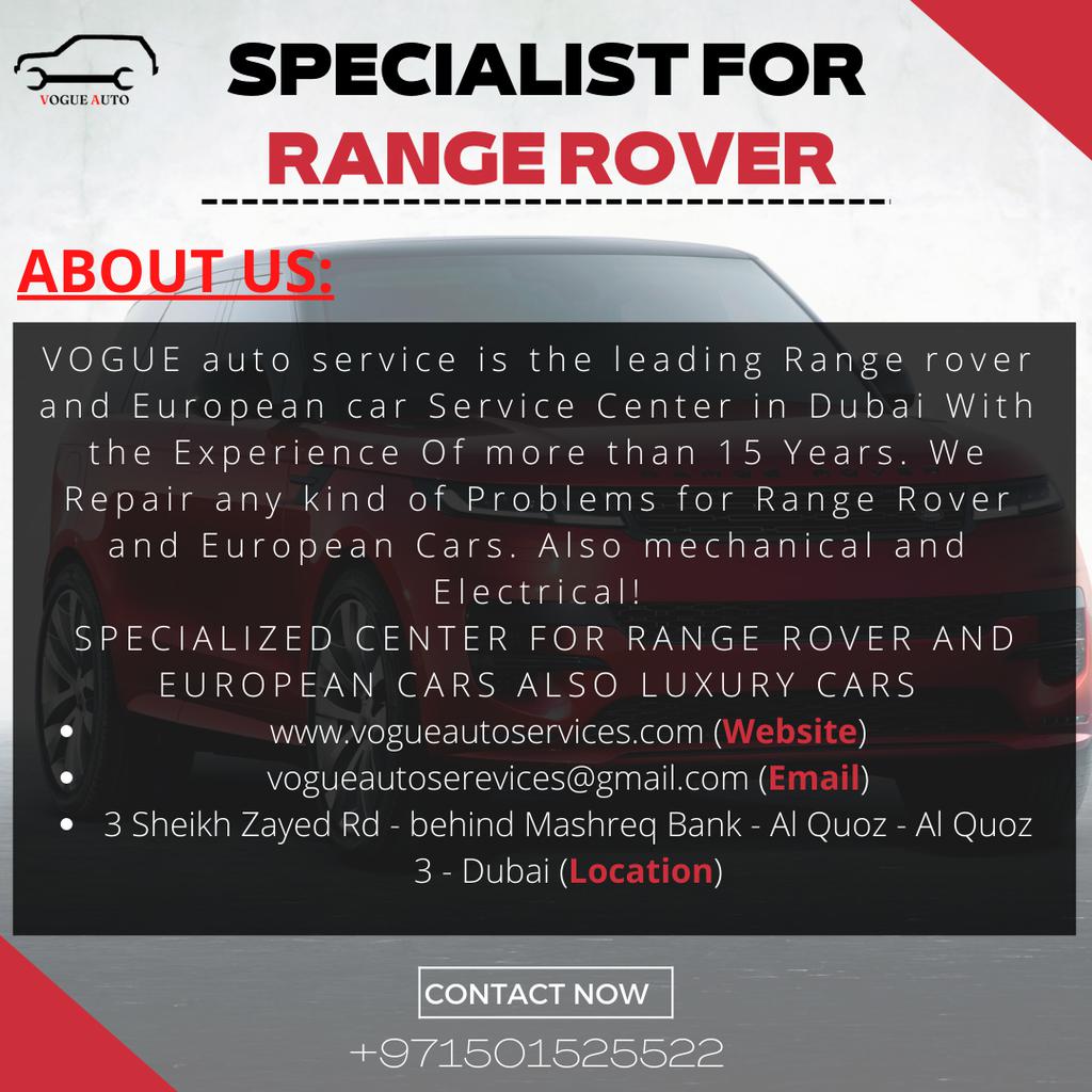 Range Rover And Porsche Services Workshop In Dubai