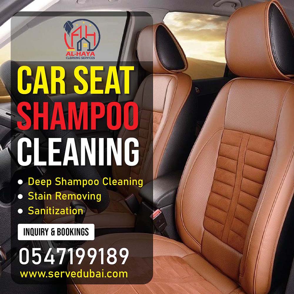 Car Seat Deep Shampoo Cleaning In Abudhabi 0547199189