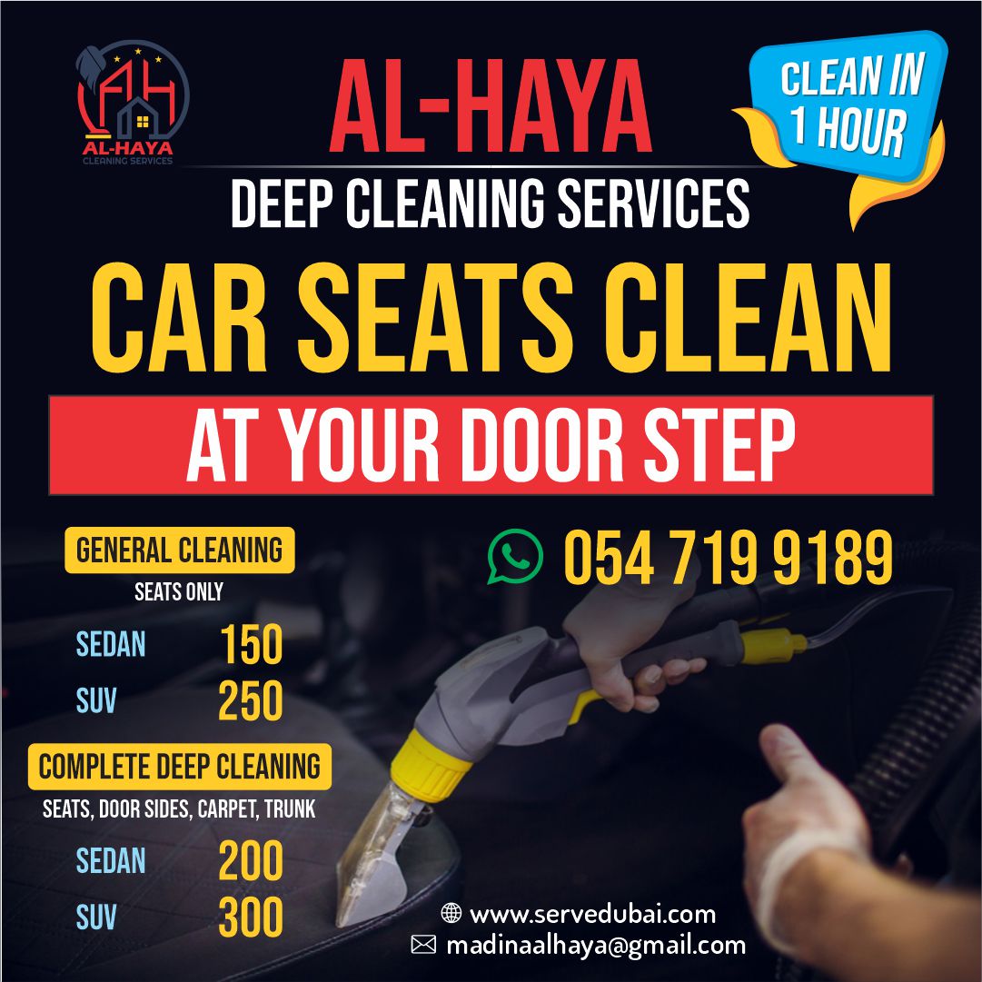 Car Seat Deep Cleaning Near Me 0547199189