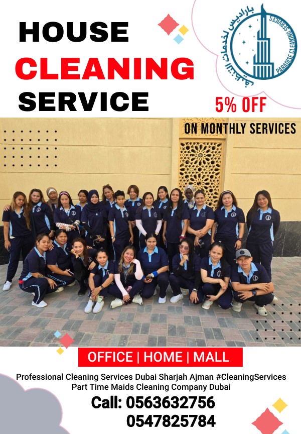 Part Time Maids Villa Cleaning Services Sharjah Ajman Maids