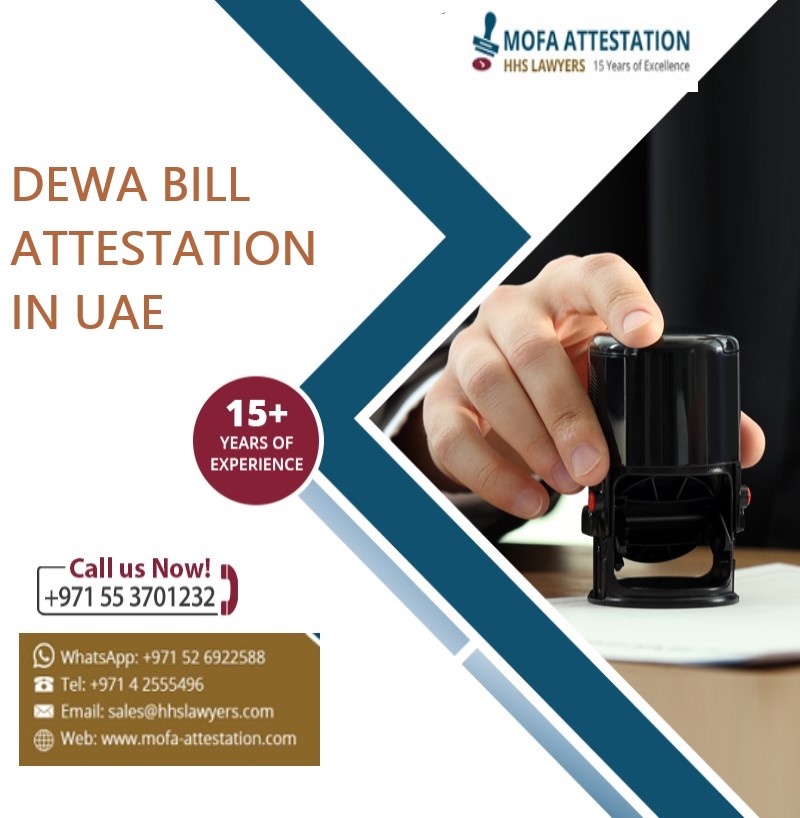 Dewa Bill Attestation In Dubai