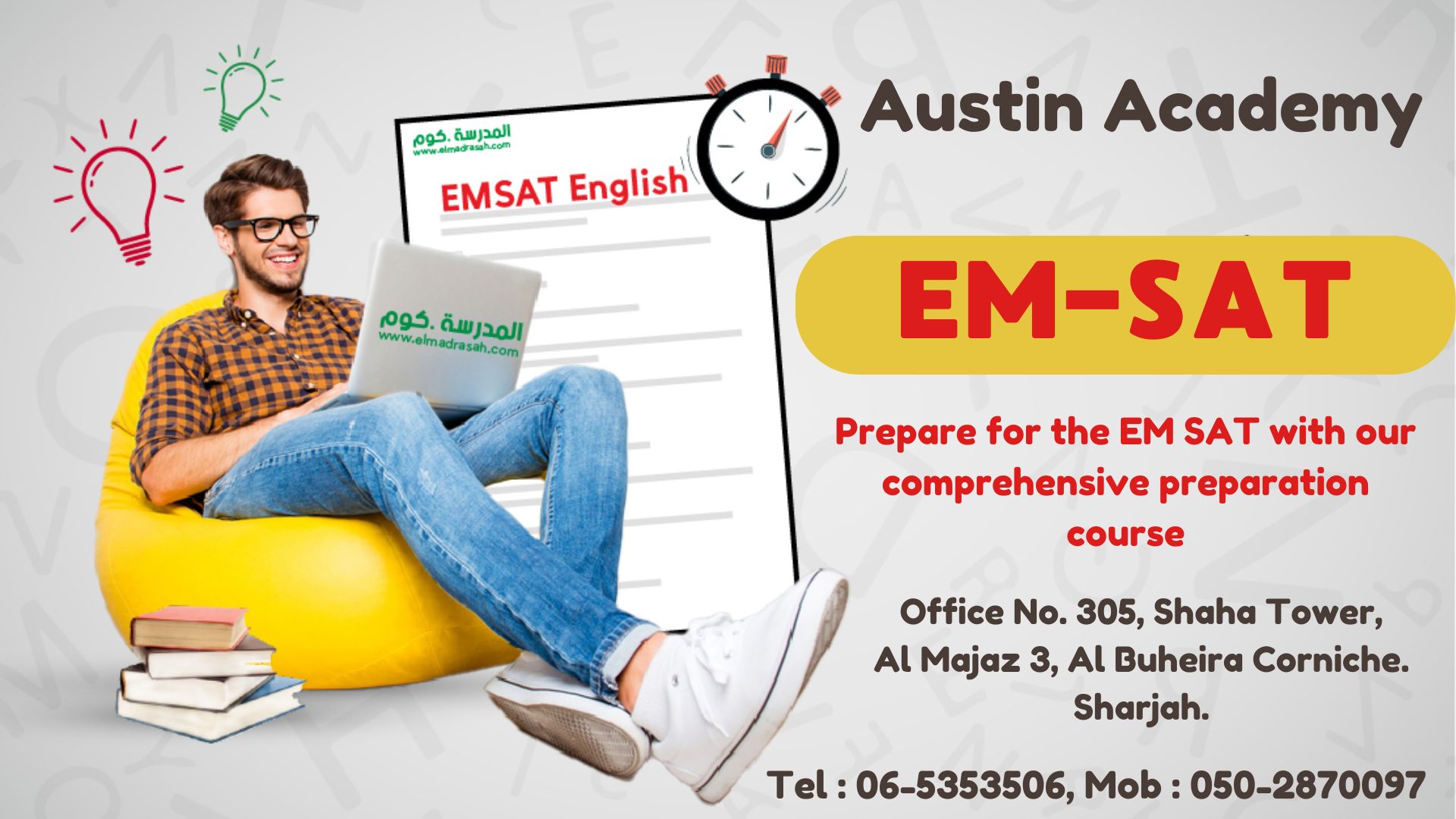 Em Sat Training In Sharjah With An Amazing Offer 0502870097